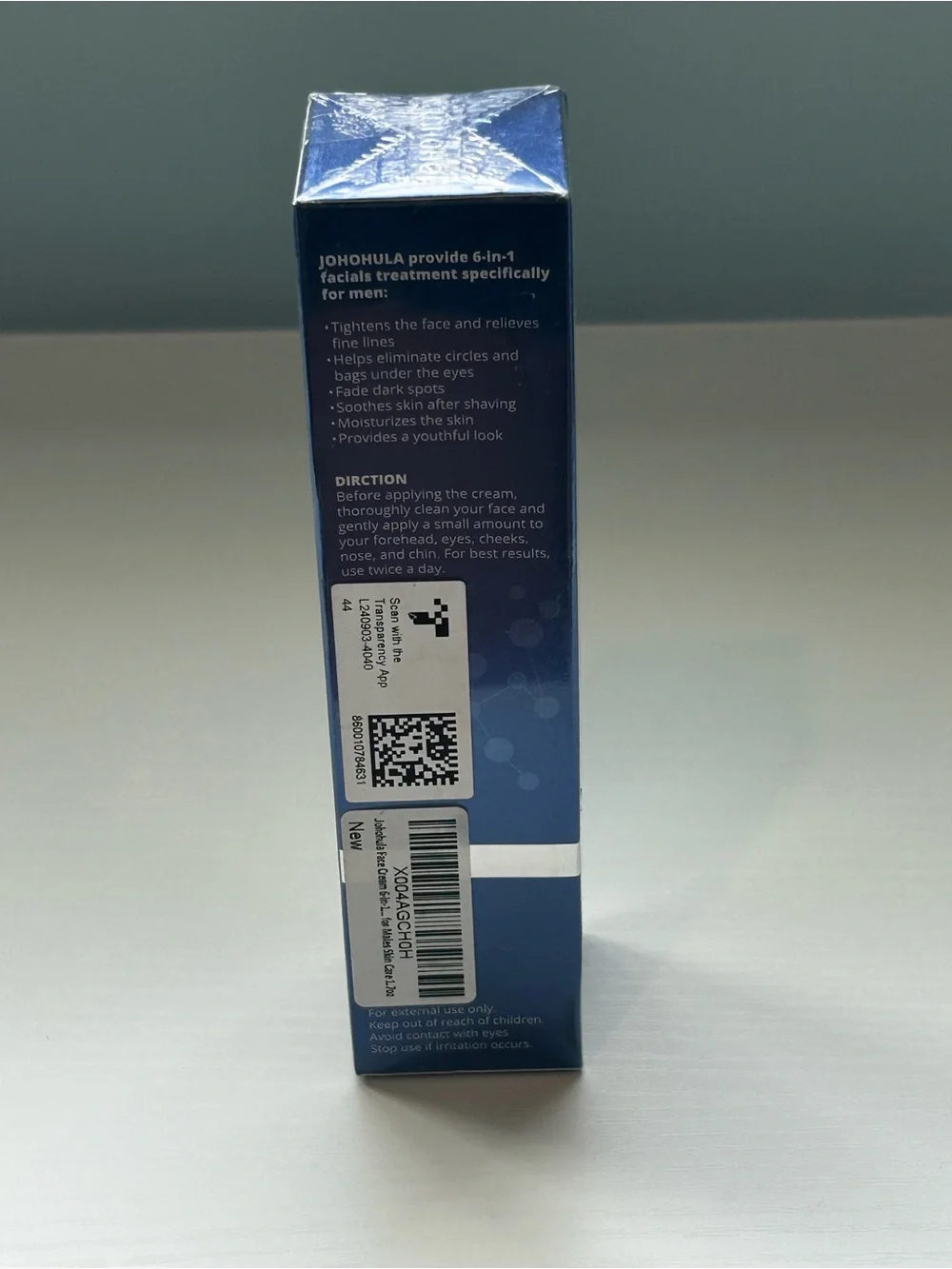 JOHOHULA Men’s 6-in-1 Face Cream 50ml Anti-Aging Daily Moisturizer NWT Sealed